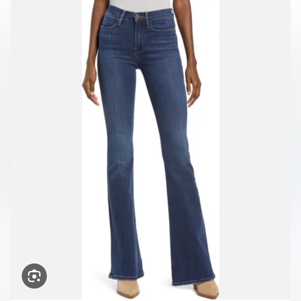 NWT- Frame Denim Blue Flare Wide Leg Jeans- Size 29